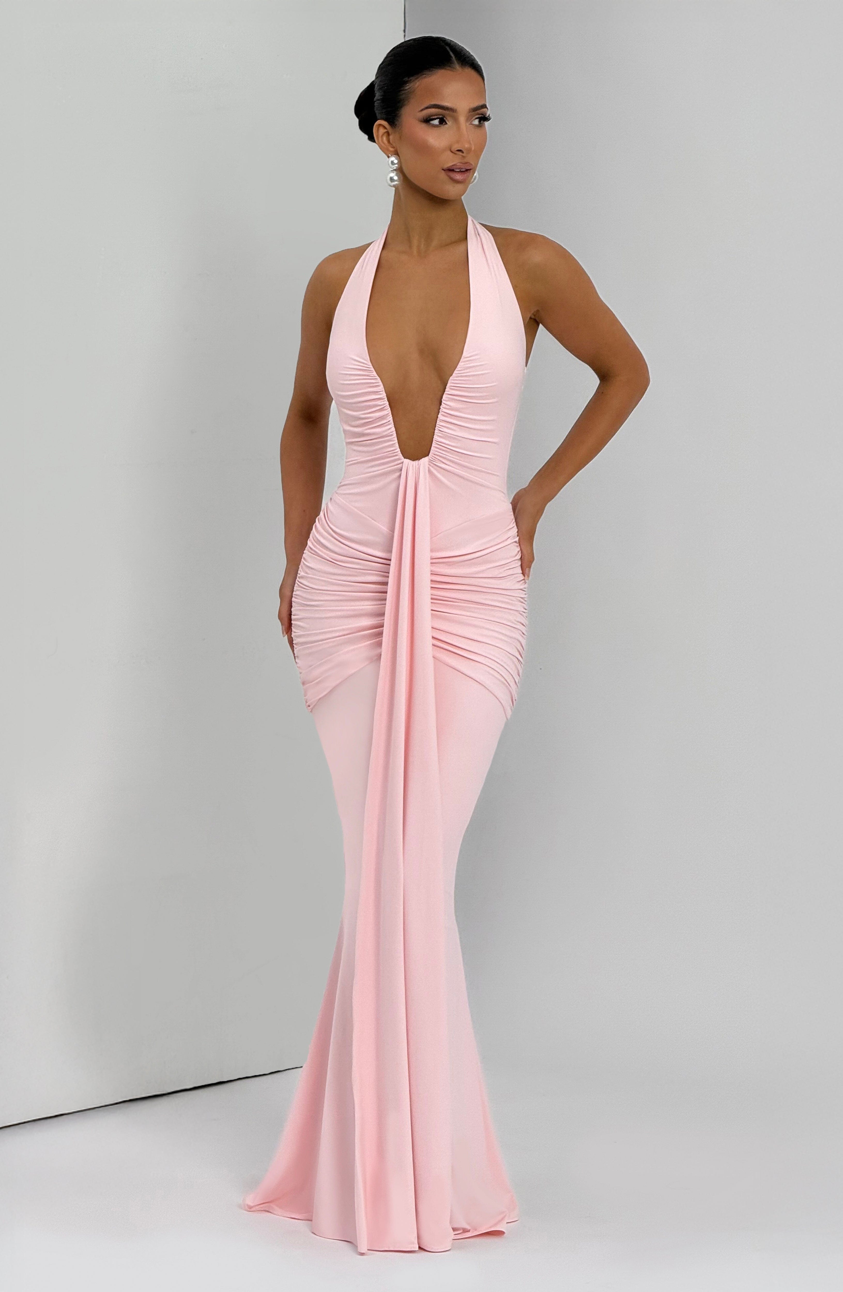 Rosetta Maxi Elbise - Pembe