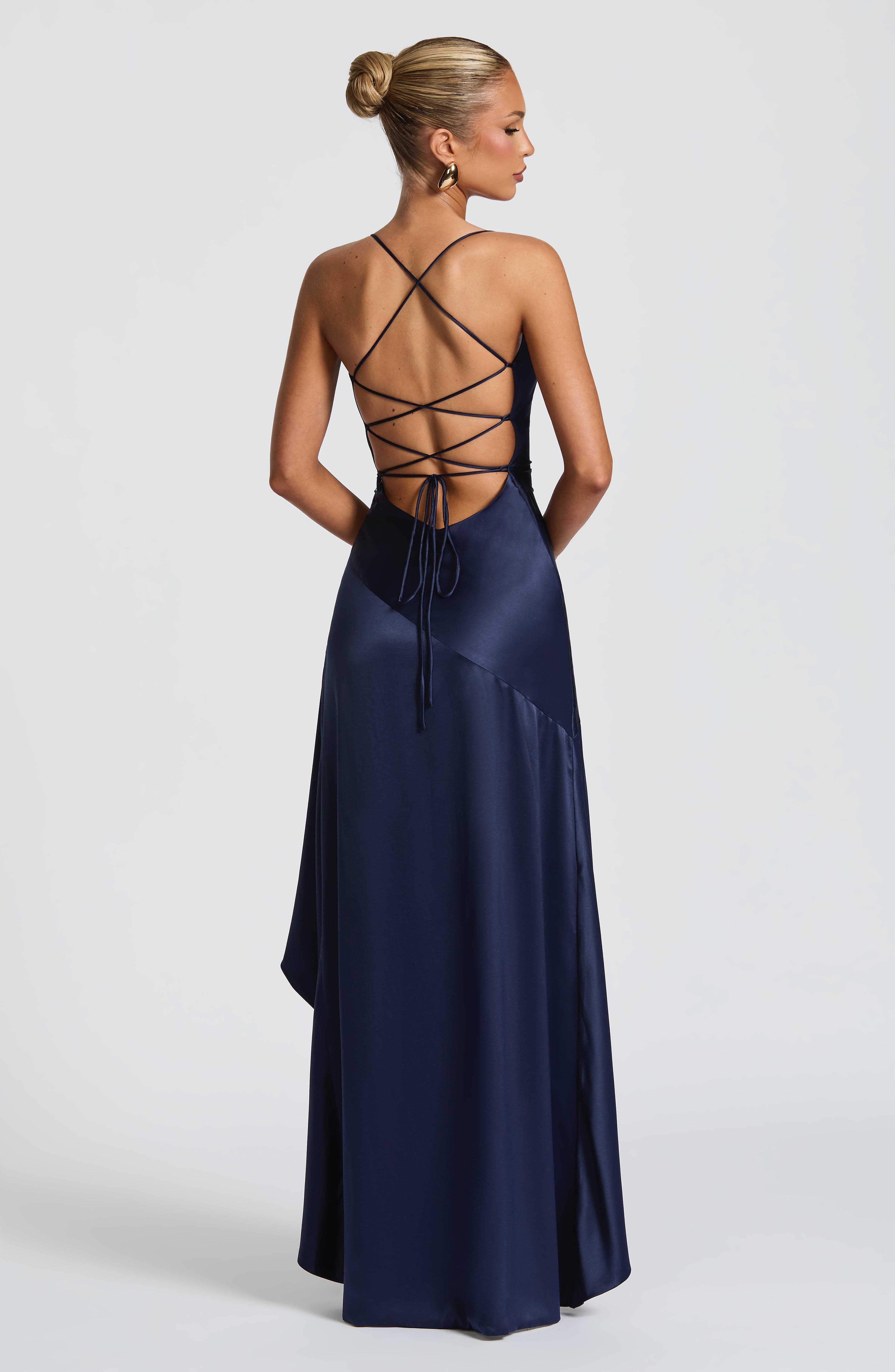Samira Maxikleid - Marineblau