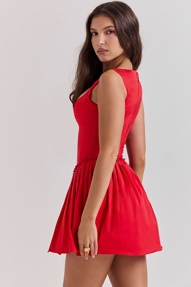 Sexy Kenzi Summer Mini Dress - Red