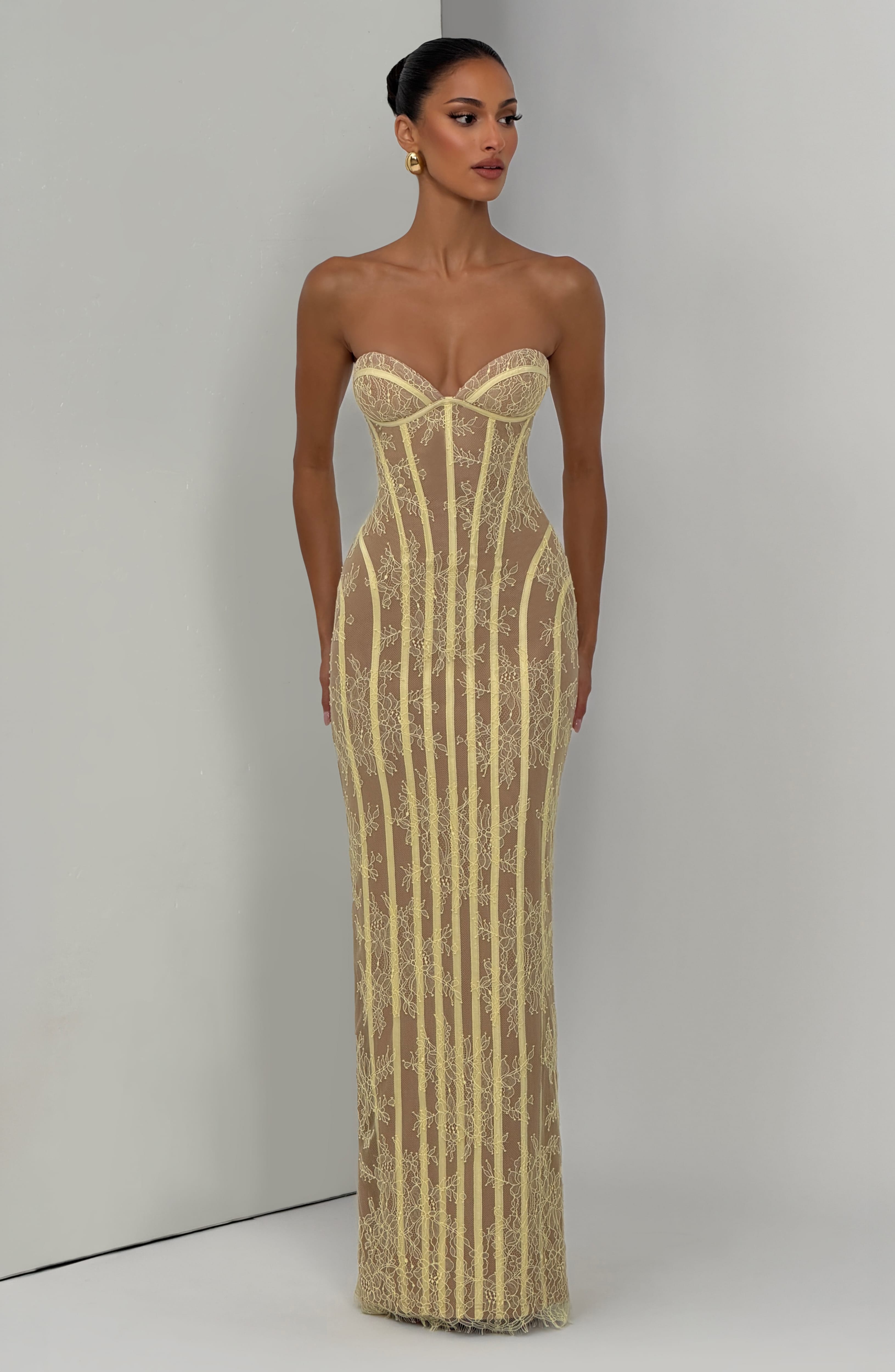Sian Maxi Elbise – Limon Sarısı Elbise