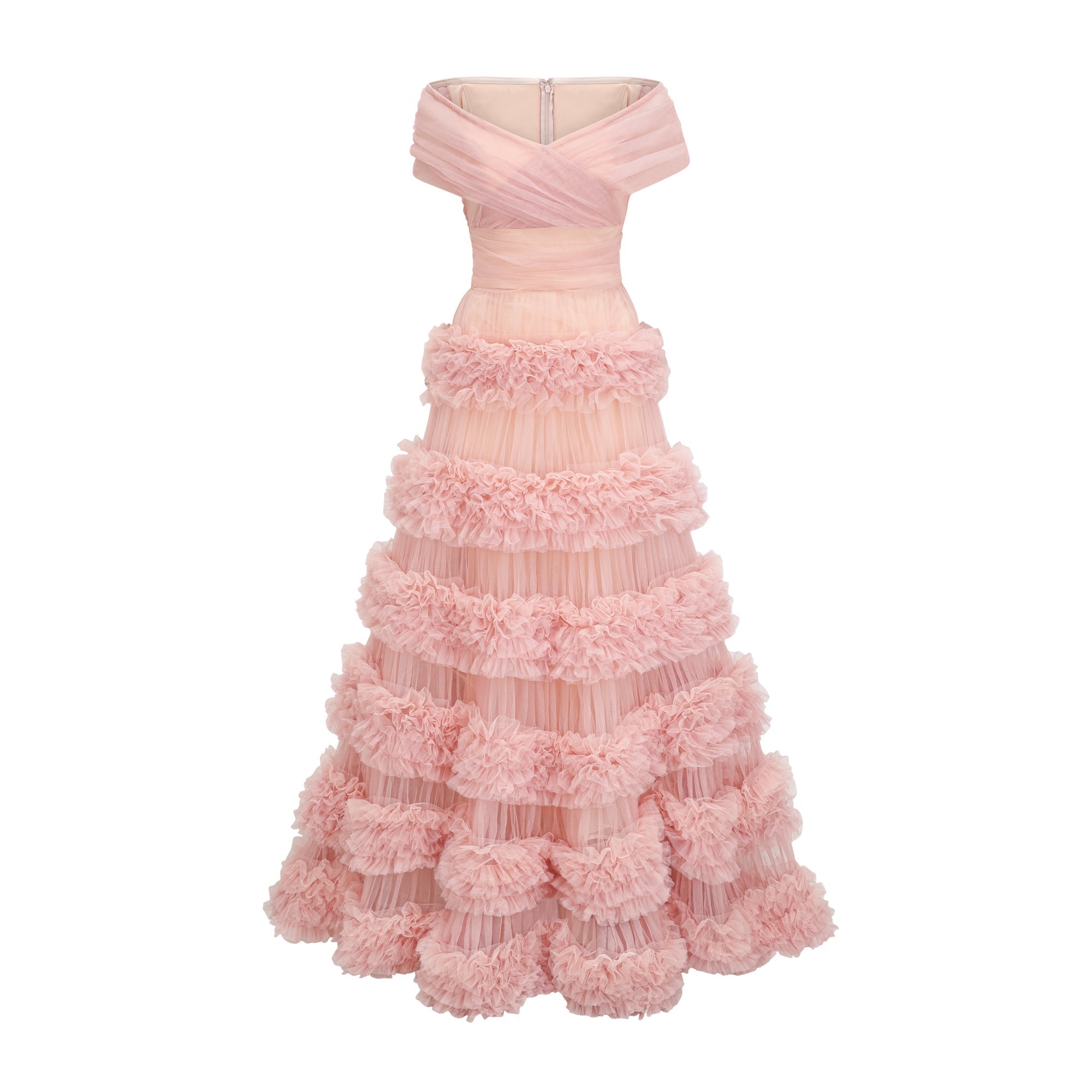 Solene Rosa Lagen-Maxikleid