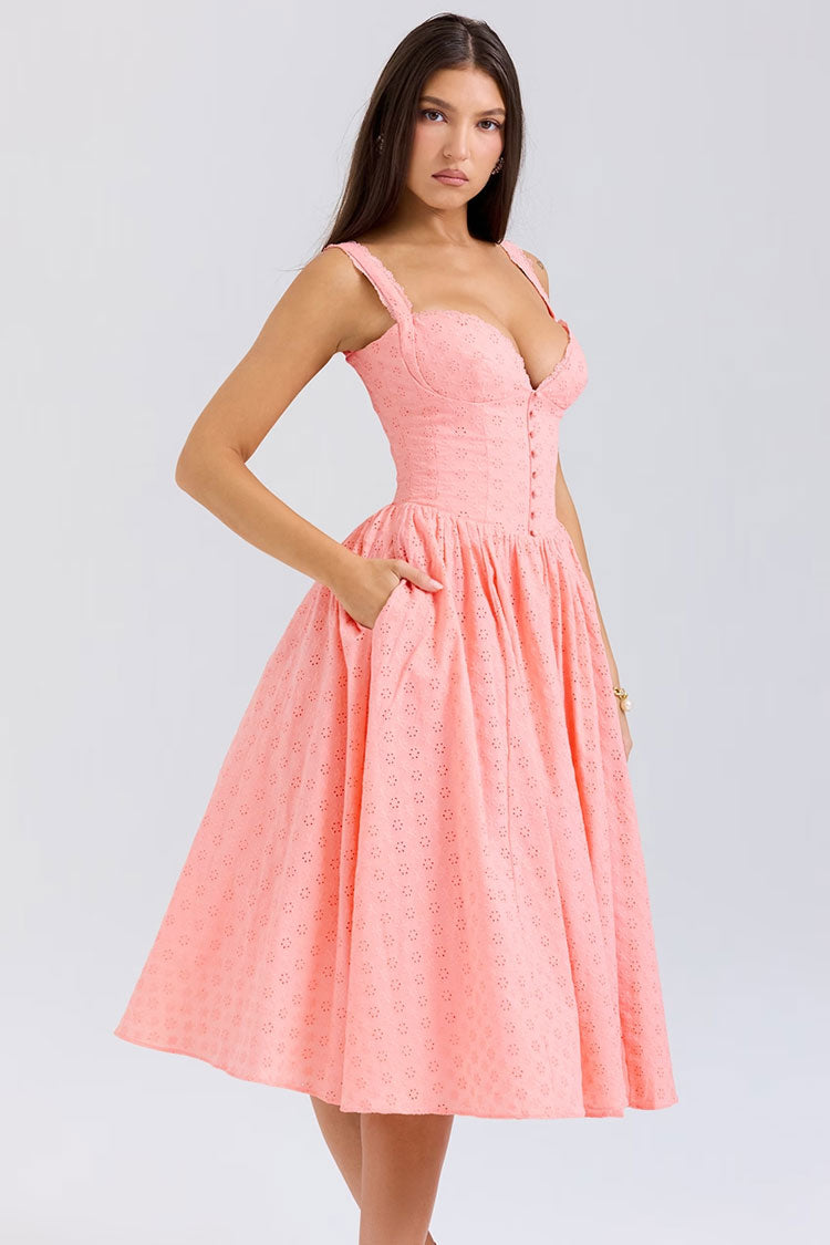 Broderie Anglaisel Midikleid