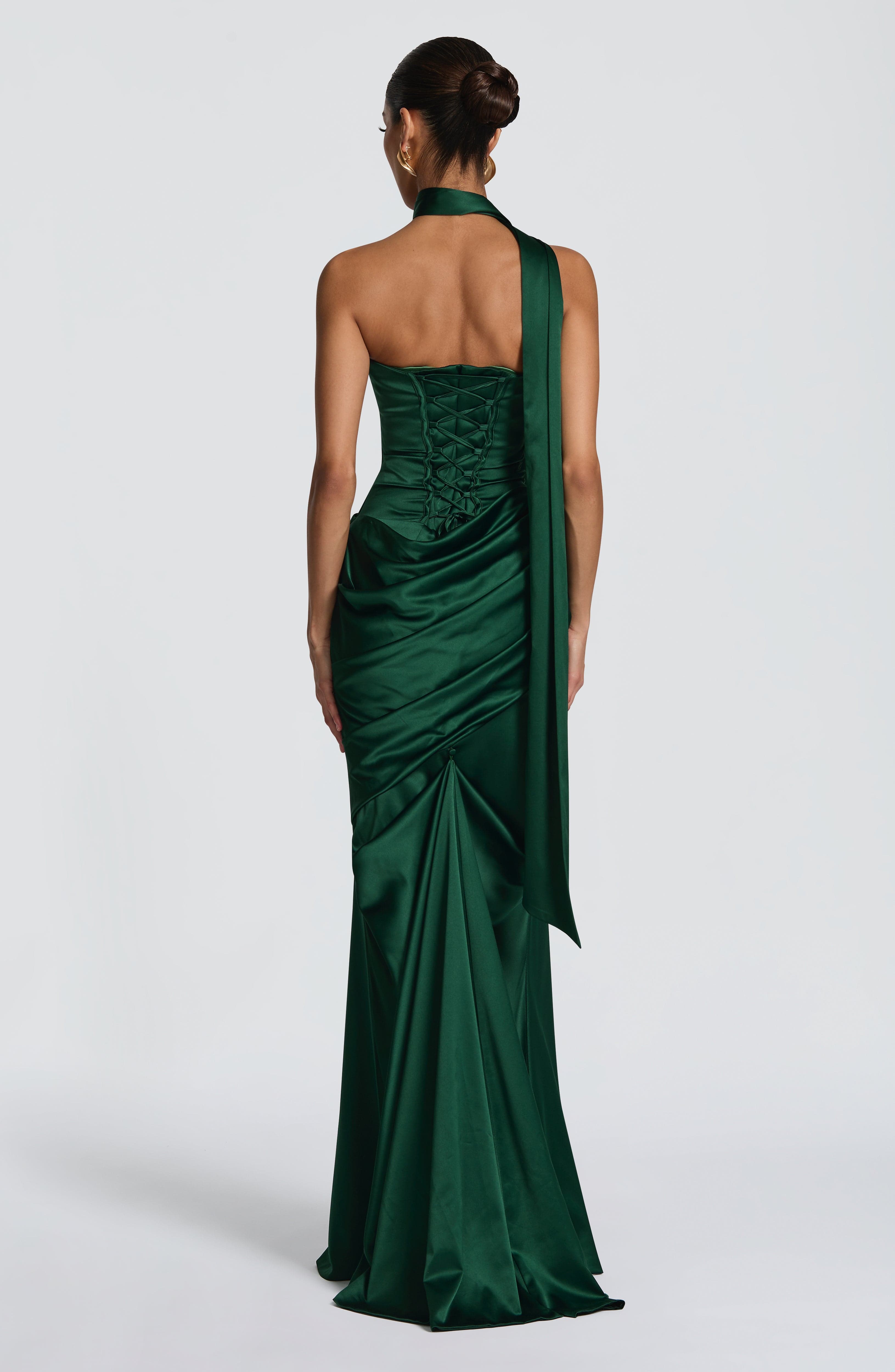 Sybil Maxikleid – Smaragdgrün