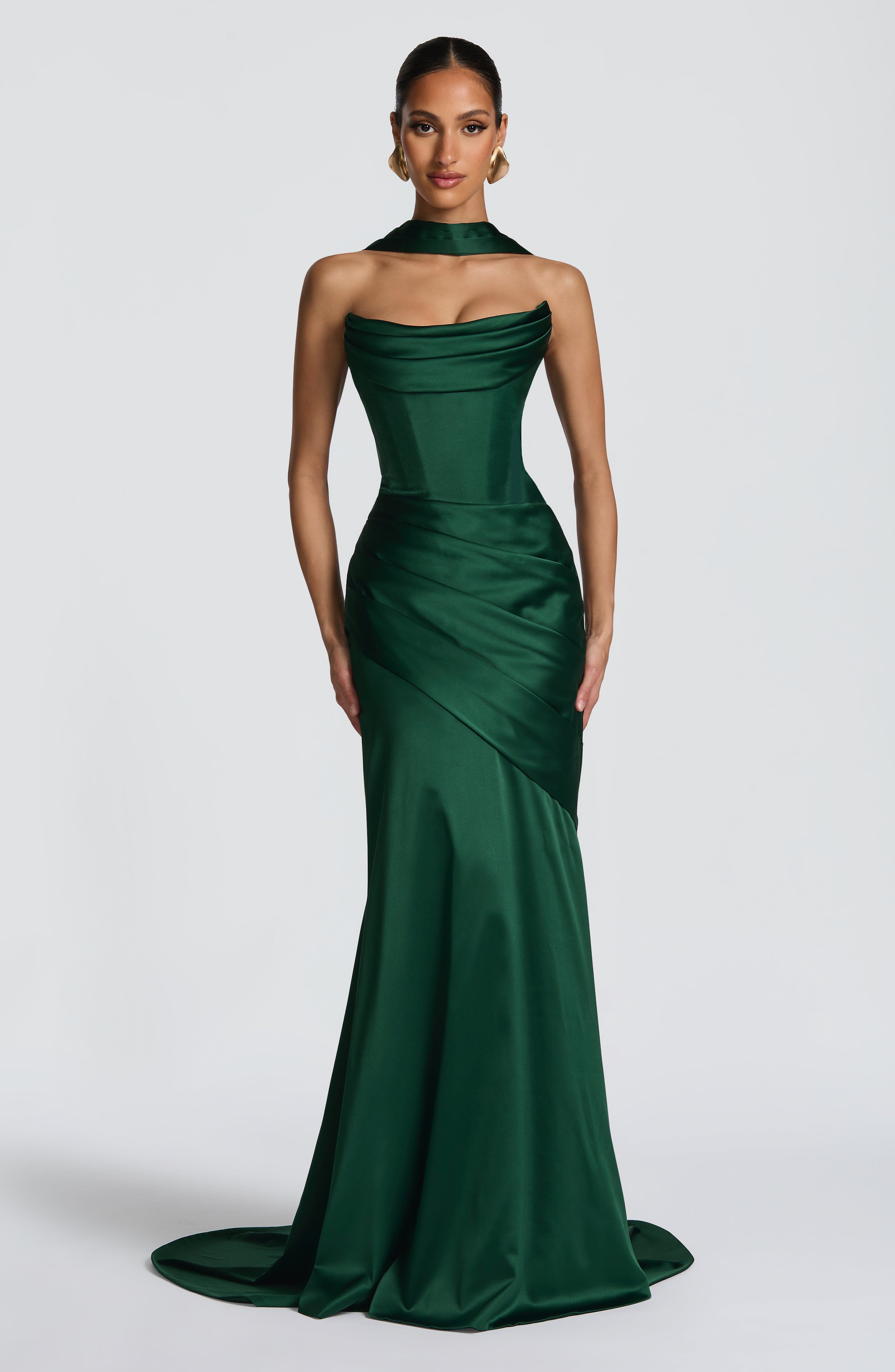 Sybil Maxikleid – Smaragdgrün