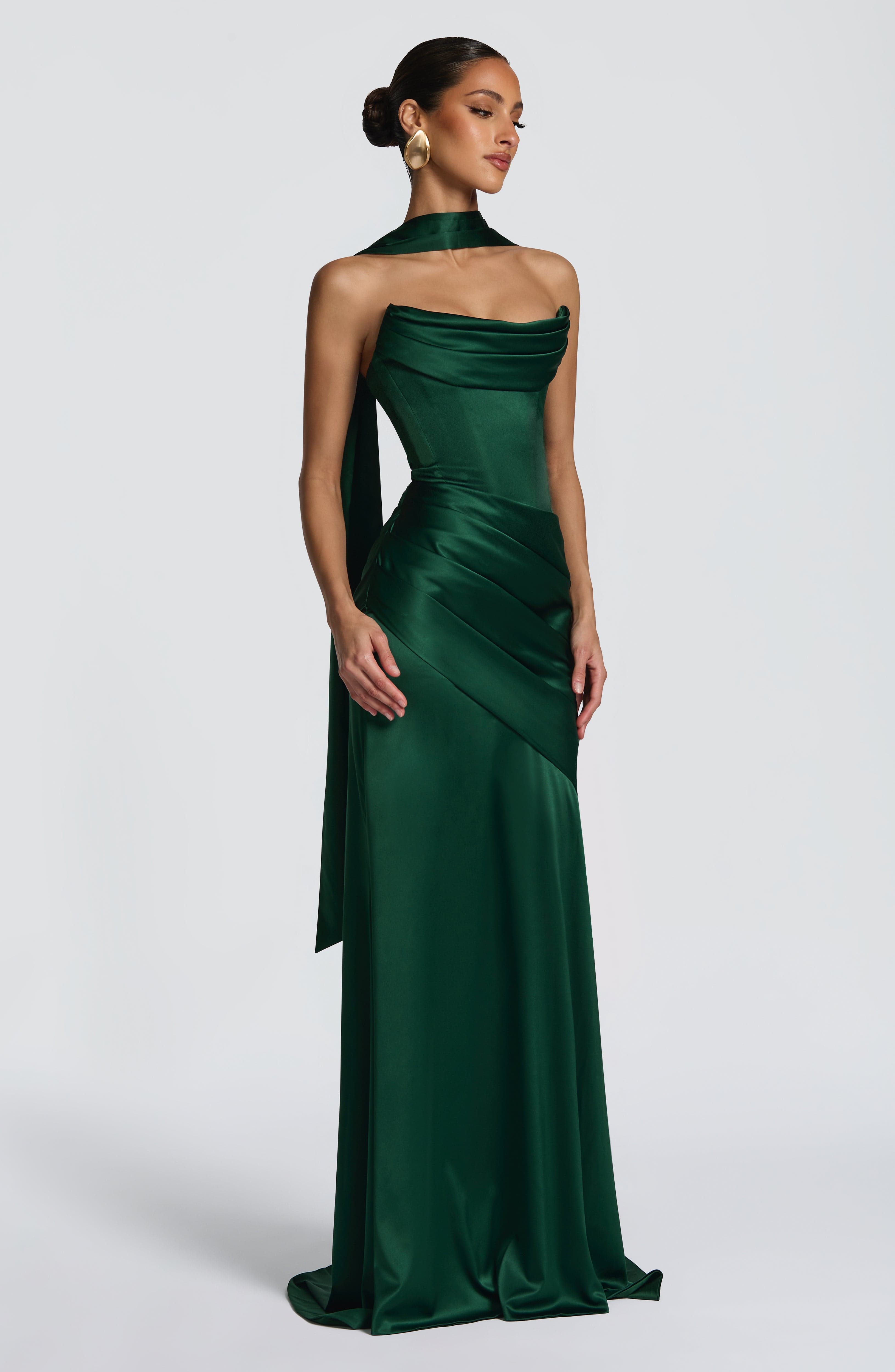 Sybil Maxikleid – Smaragdgrün