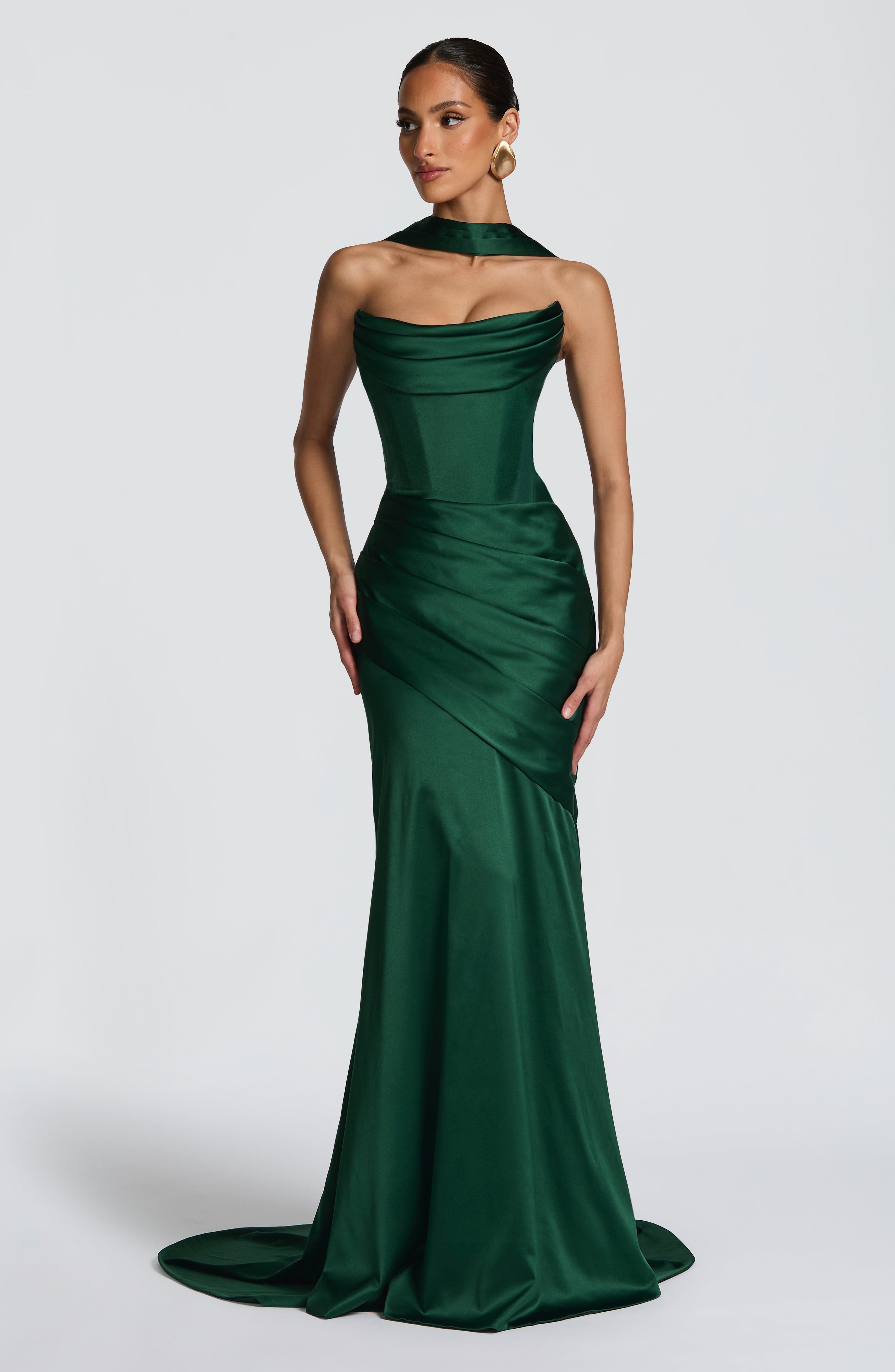 Sybil Maxikleid – Smaragdgrün
