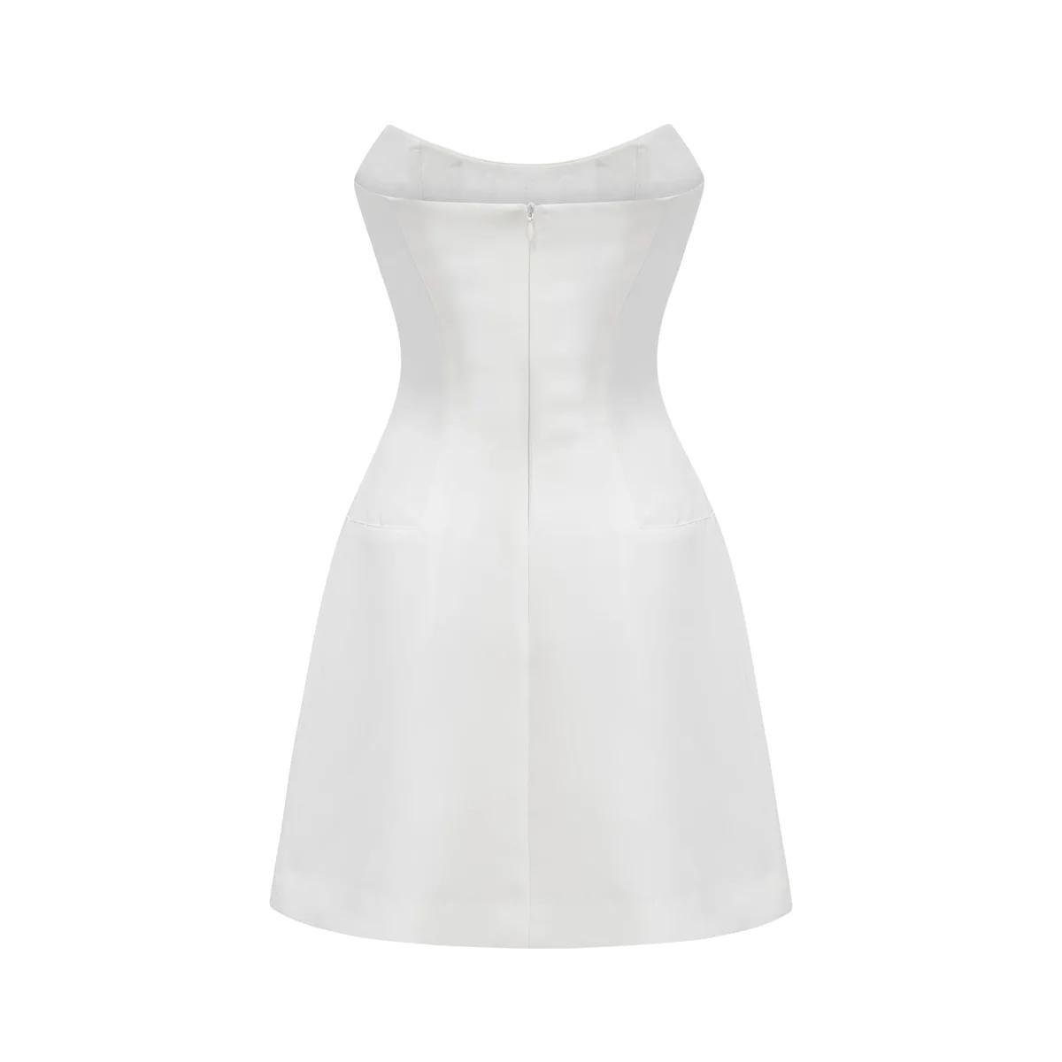 Esdelado Melisande White Embellished Mini Dress