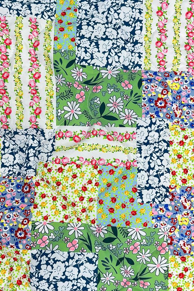 Teagan Steppjacke mit Patchwork-Blumenmuster