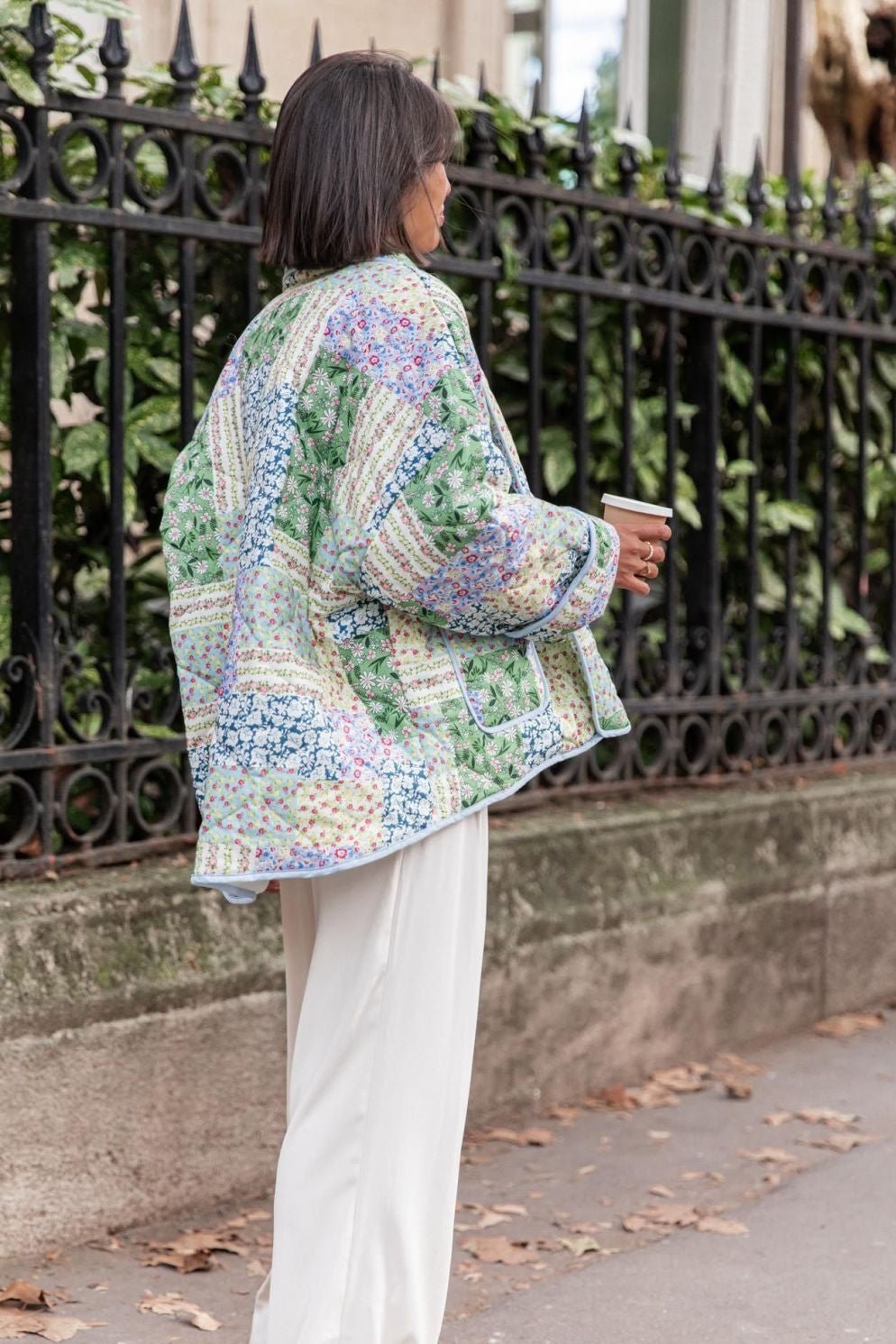 Teagan Steppjacke mit Patchwork-Blumenmuster
