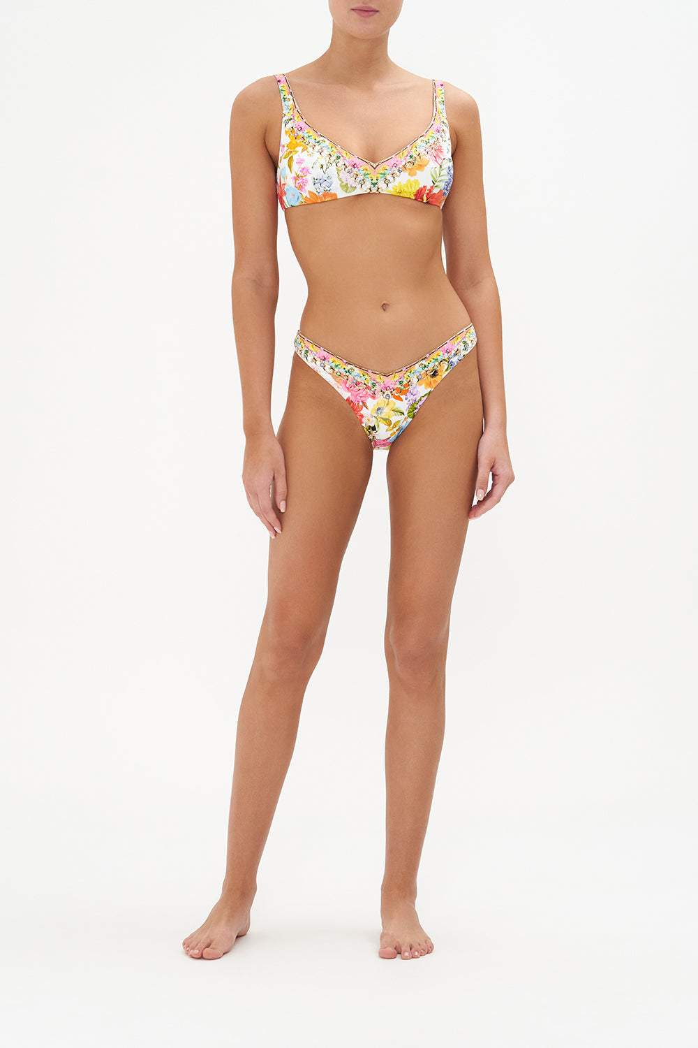 Thalia Printed Three-Piece Bikini Set