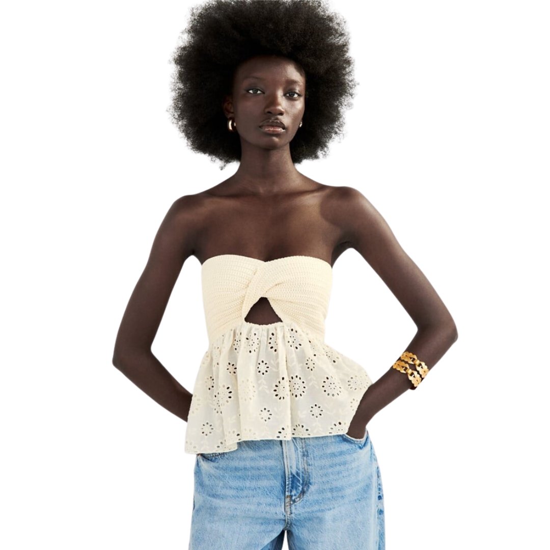 Rare Spiral Bust Top Blouse 