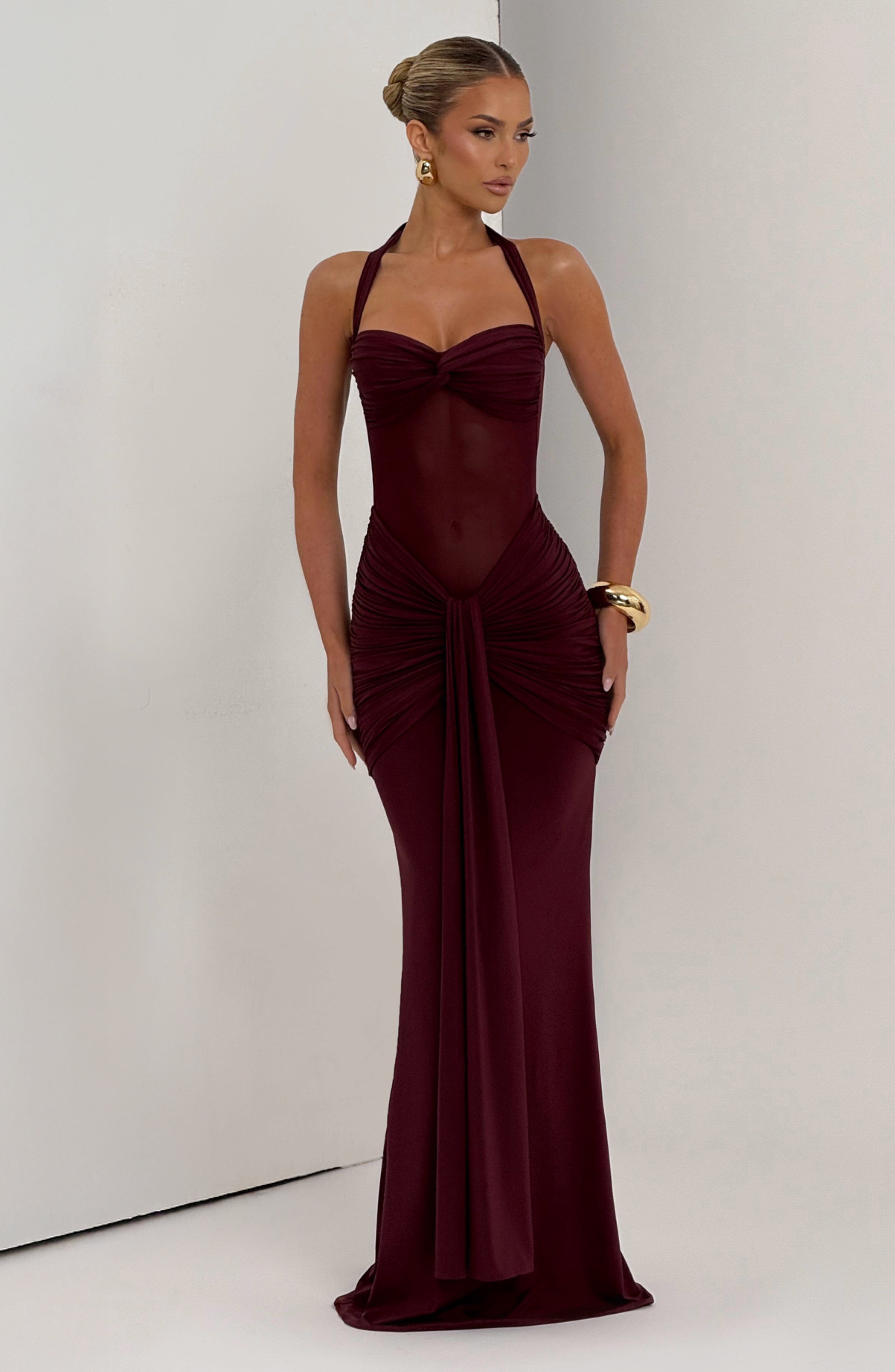 Vixen Maxi Elbise - Kiraz