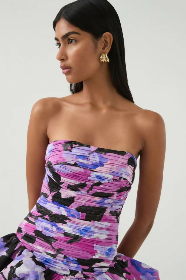 Amerigo Ruch trägerloses Minikleid - Farbig