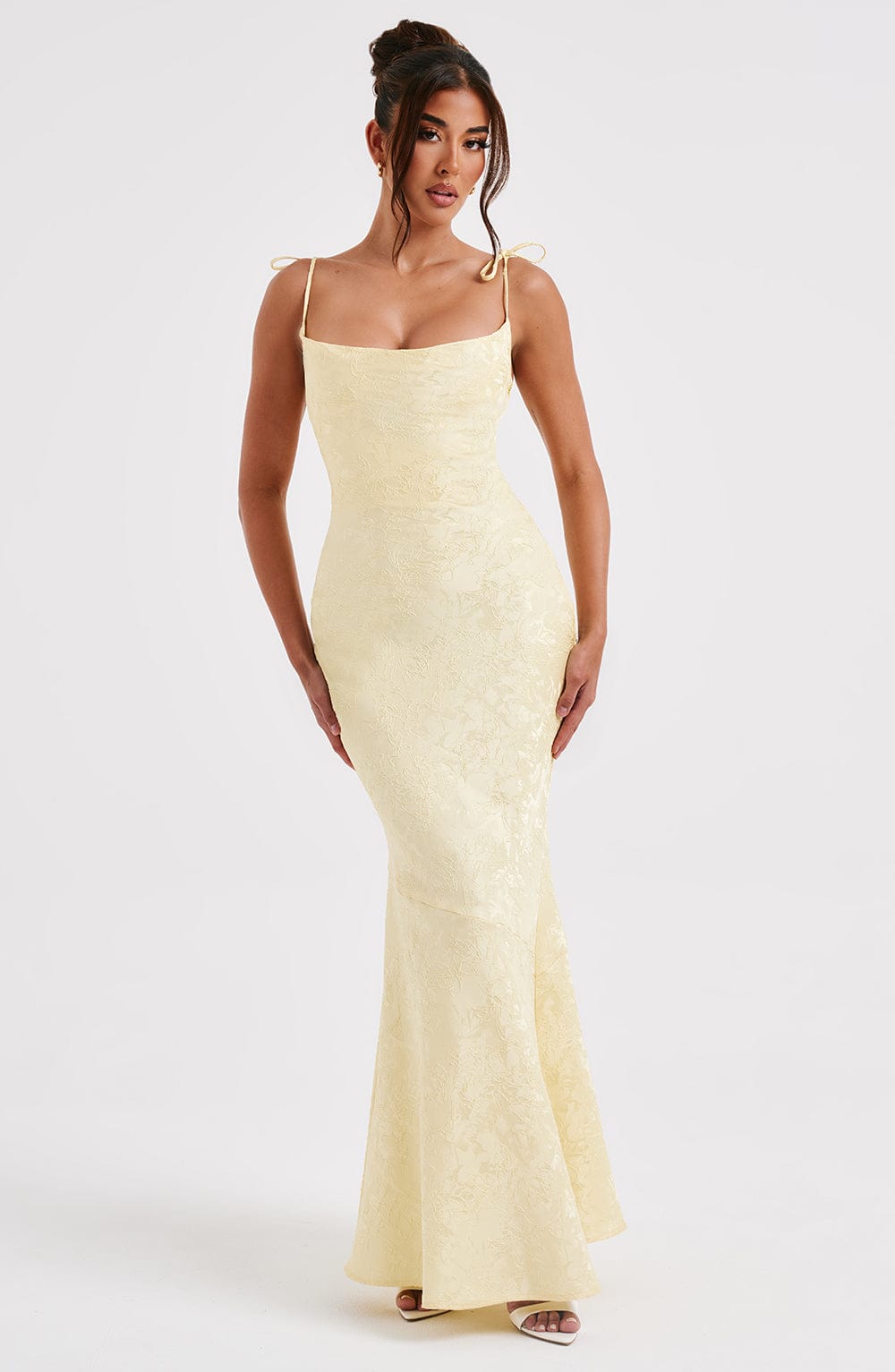 Whitney Maxi Elbise - Limon Sarısı