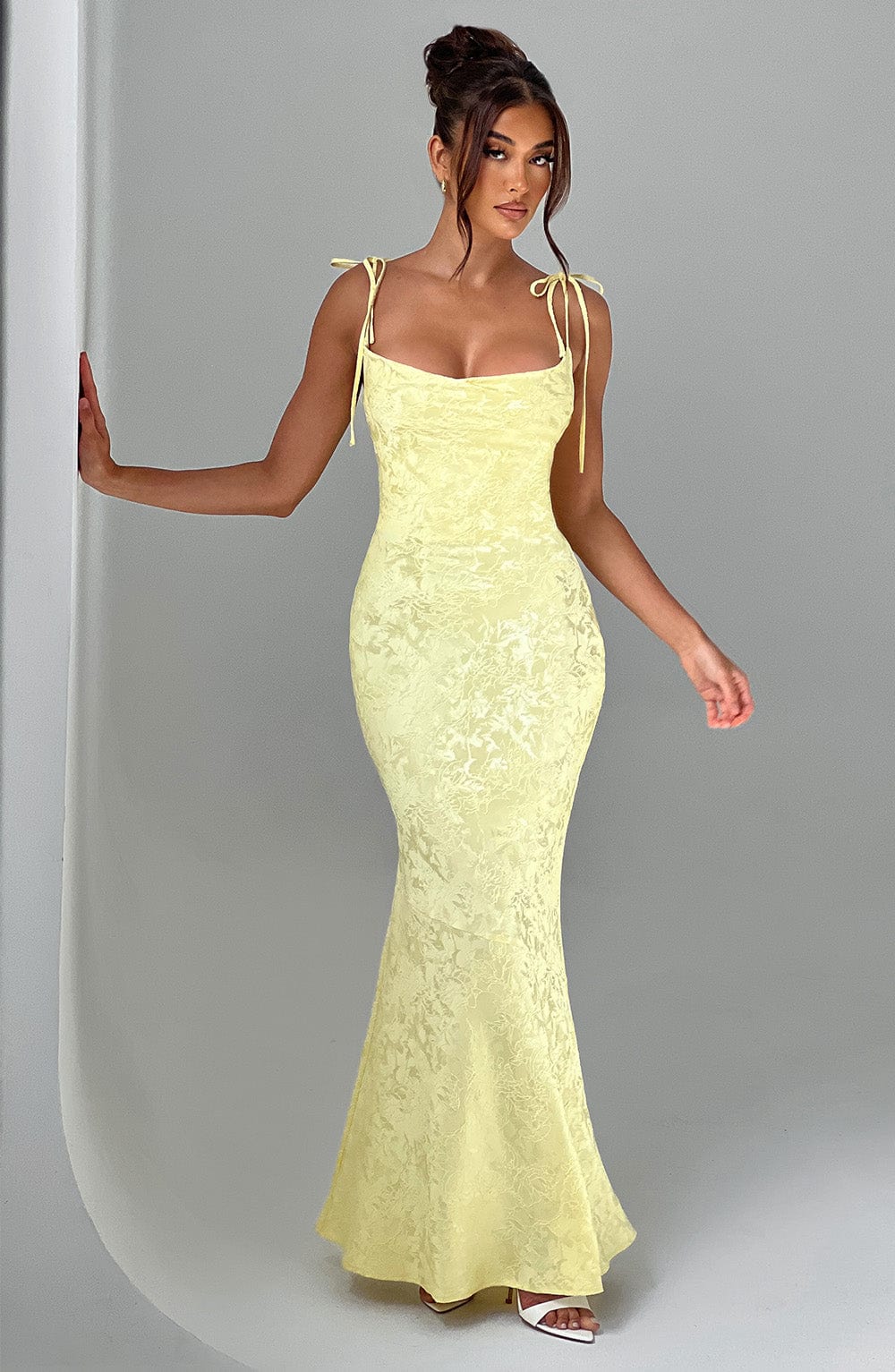 Whitney Maxi Elbise - Limon Sarısı