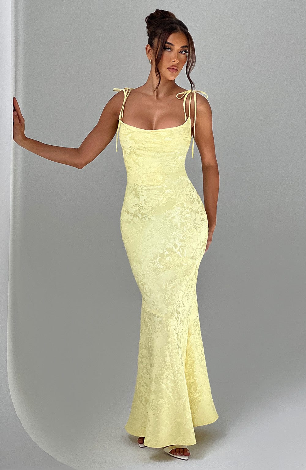 Whitney Maxi Elbise - Limon Sarısı