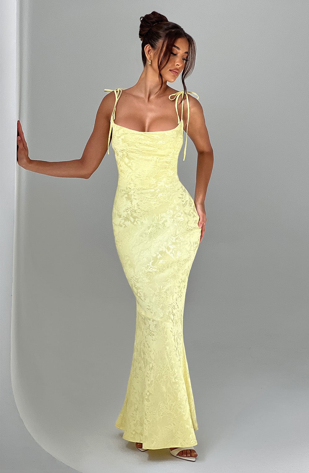 Whitney Maxi Elbise - Limon Sarısı
