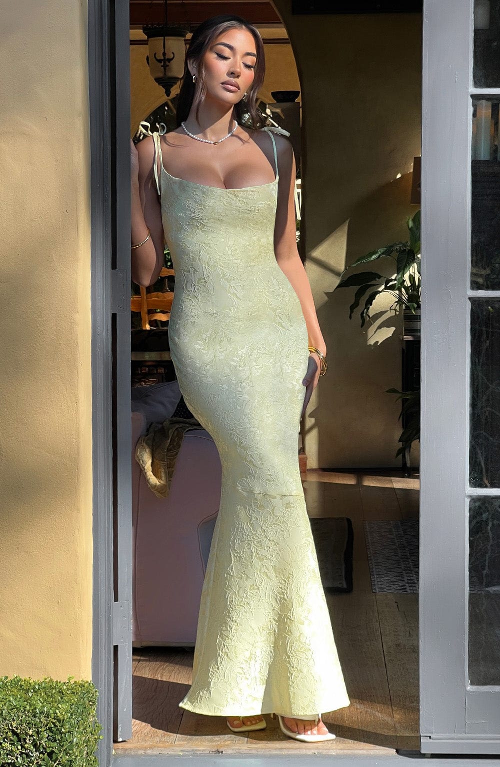 Whitney Maxi Elbise - Limon Sarısı