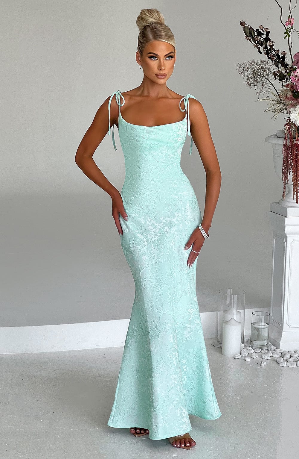 Whitney Maxi Elbise - Nane Yeşili