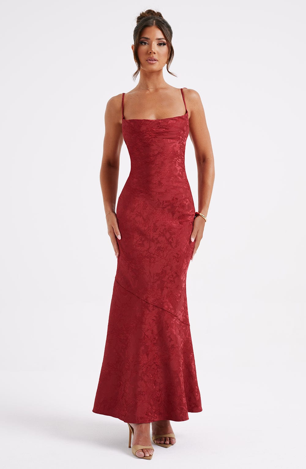 Whitney Maxi Elbise - Kırmızı