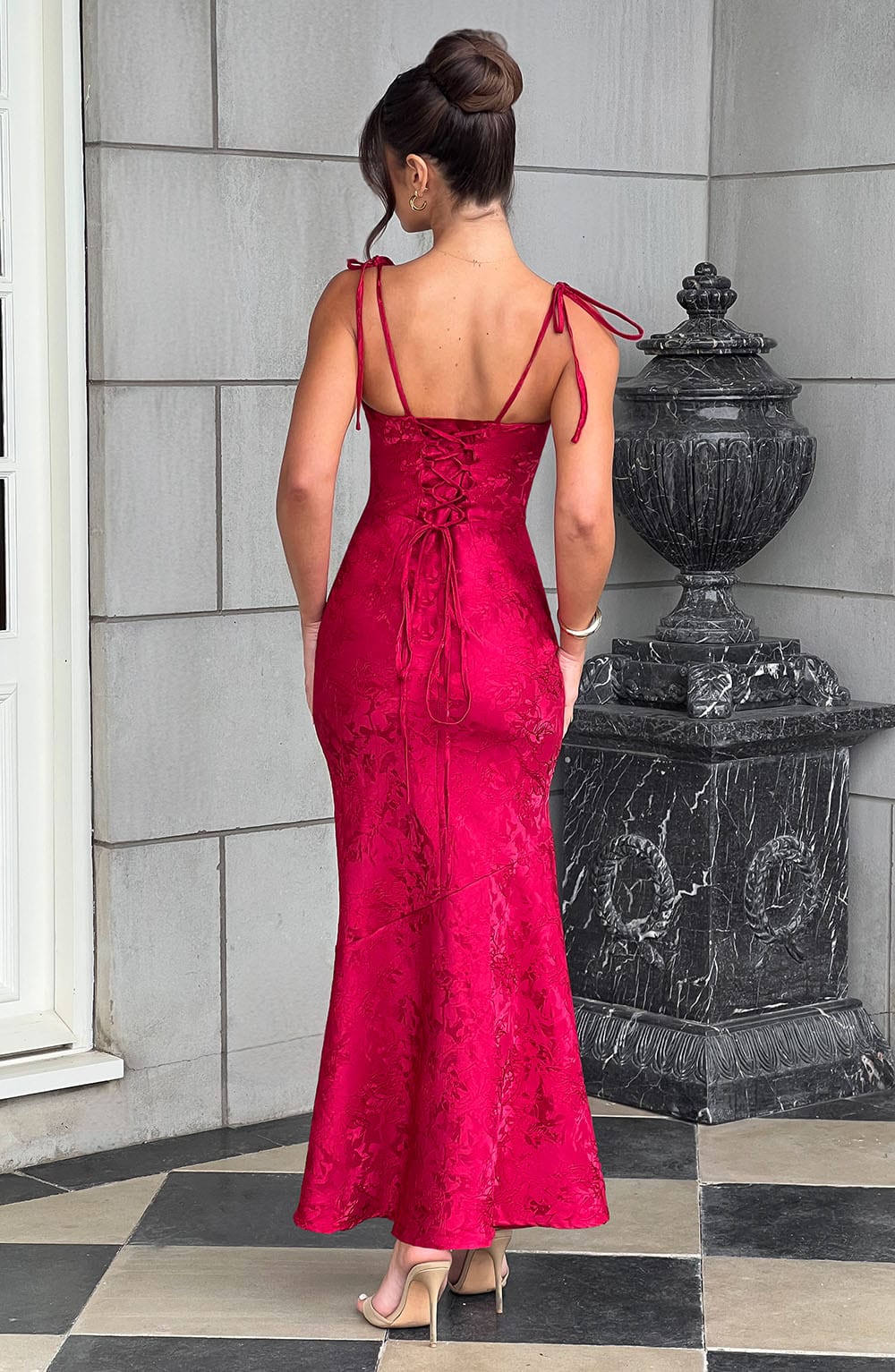 Whitney Maxi Elbise - Kırmızı