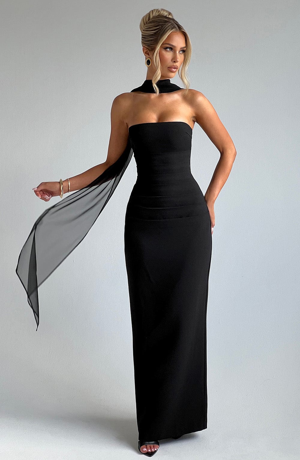 Yulia Maxikleid - Schwarz