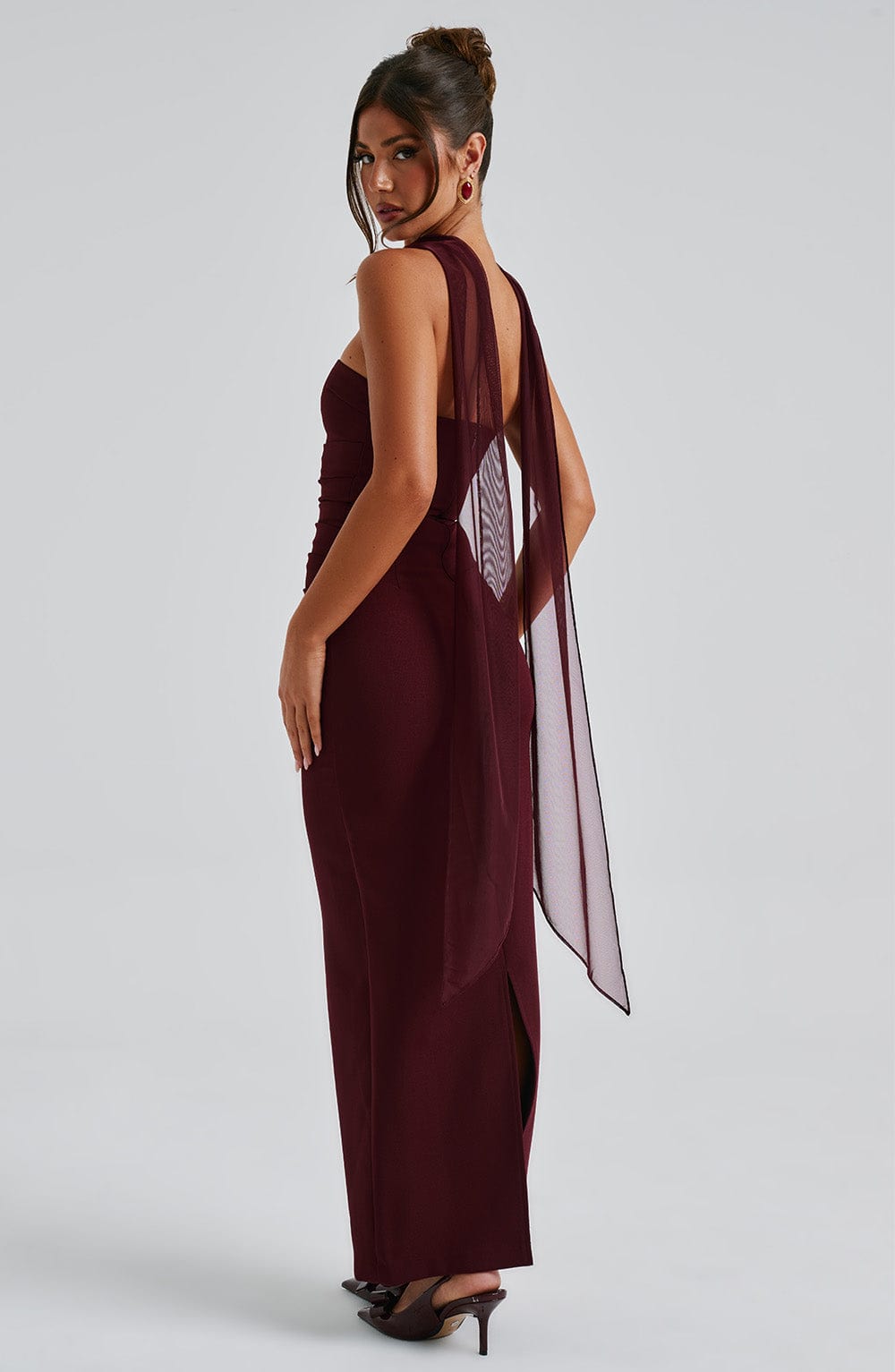 Yulia Maxikleid - Burgunderrot