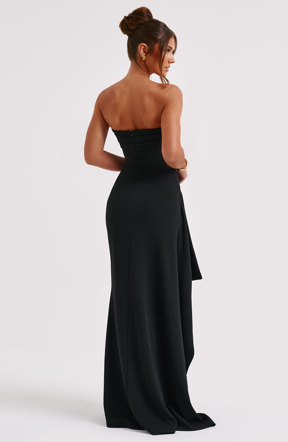 Zafira Maxi Elbise - Siyah