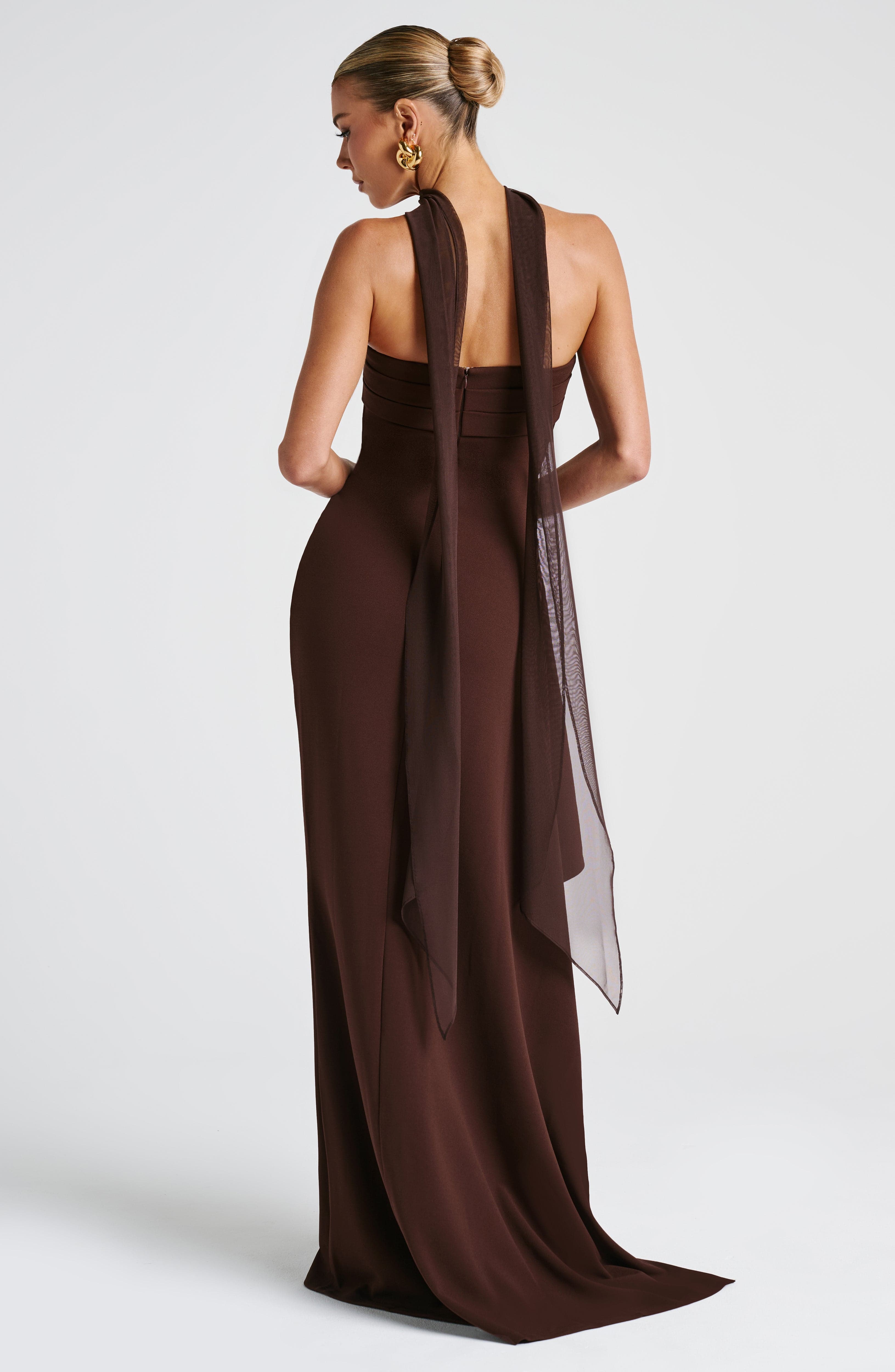 Zafira Maxi Dress - Brown