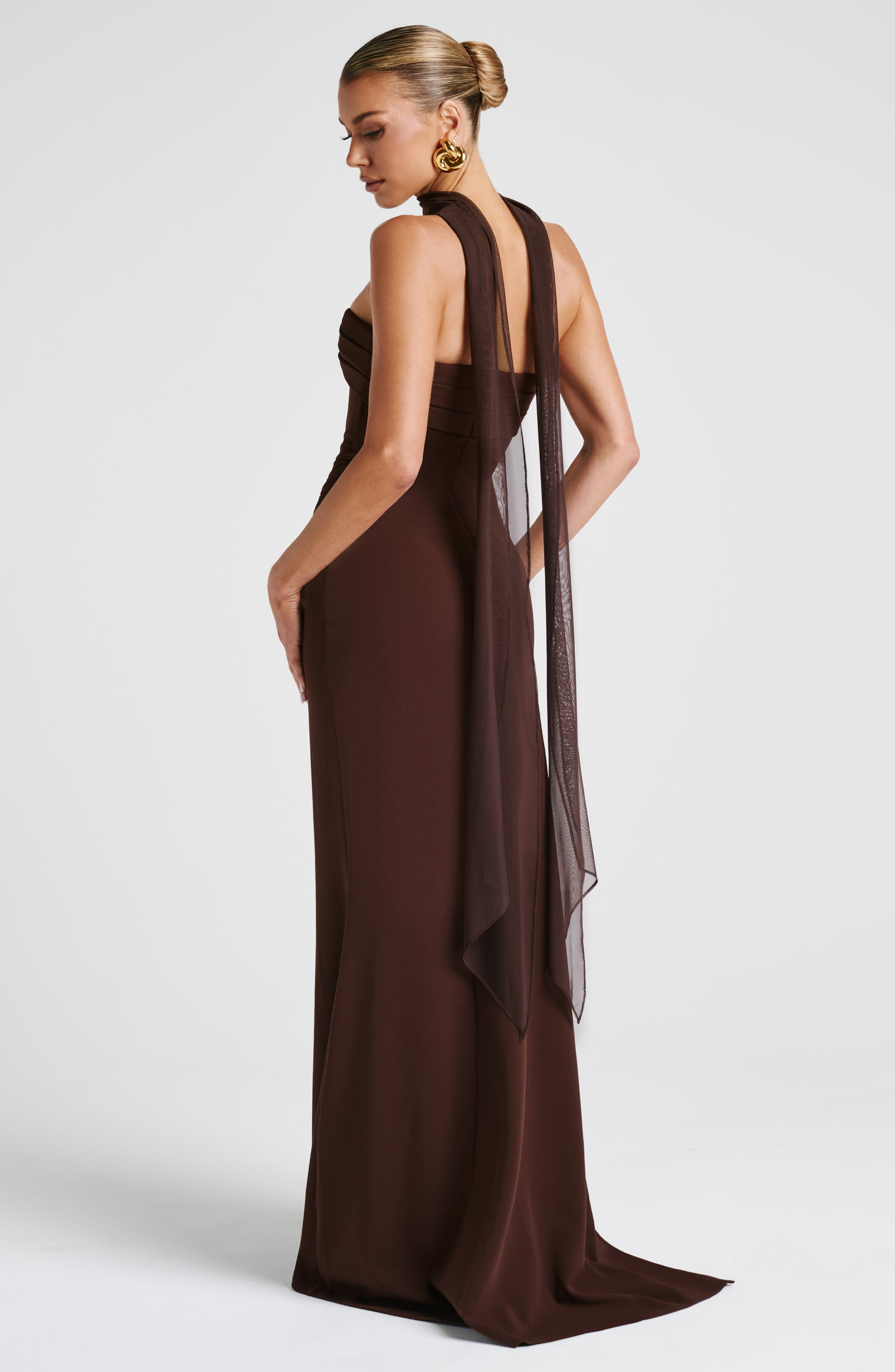 Zafira Maxi Dress - Brown